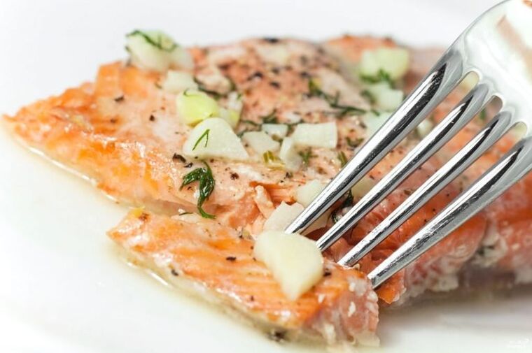 Filetto di salmone per una giornata proteica Dieta preferita